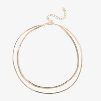 Bijoux Bar Delicates Gold Tone Womens 16 Inch Link Chain Necklace