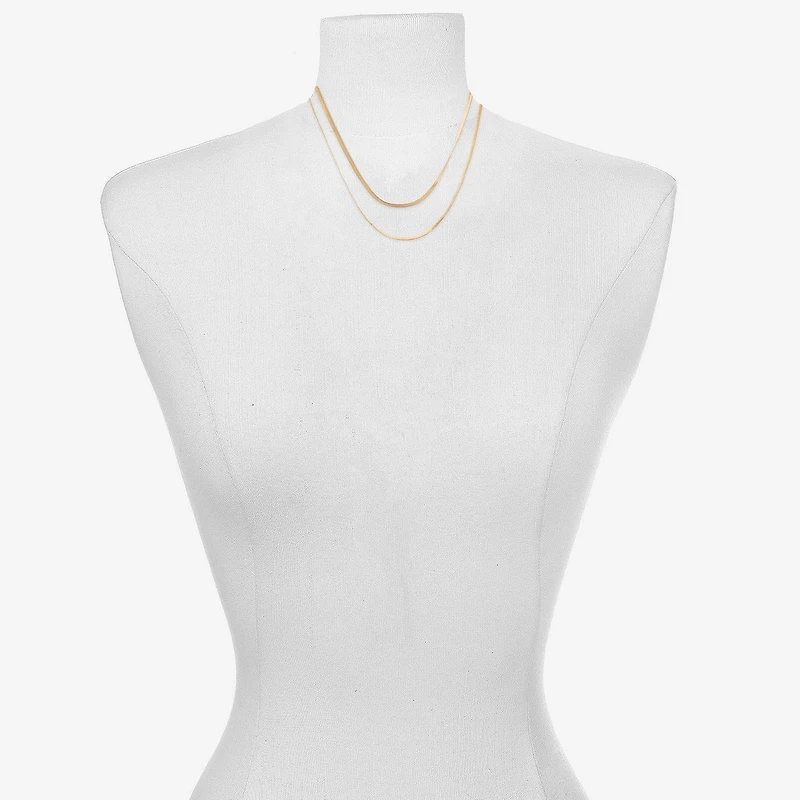 Bijoux Bar Delicates Gold Tone Womens 16 Inch Link Chain Necklace