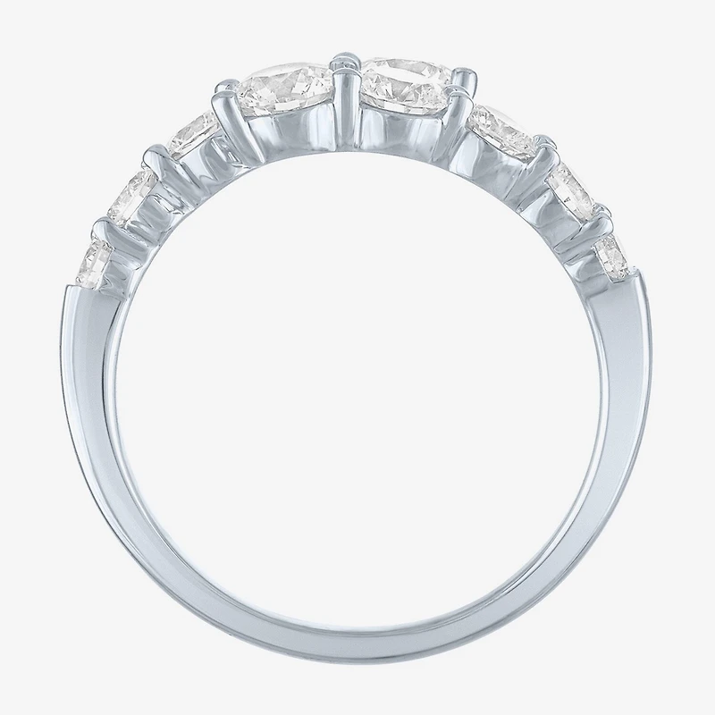 Diamond Addiction (G-H, Si2-I1) Womens 2 CT. T.W. Lab Grown White 10K Gold Bypass Cocktail Ring
