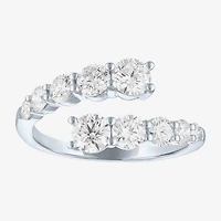 Diamond Addiction (G-H, Si2-I1) Womens 2 CT. T.W. Lab Grown White 10K Gold Bypass  Cocktail Ring