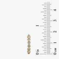 Womens 1/2 CT. T.W. Lab Grown White Diamond 10K Gold 16.8mm Hoop Earrings