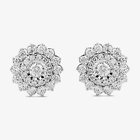 1 CT. T.W. Lab Grown White Diamond 10K Gold 11.1mm Stud Earrings