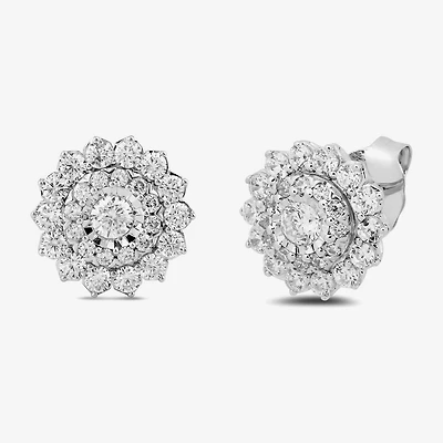 1 CT. T.W. Lab Grown White Diamond 10K Gold 11.1mm Stud Earrings