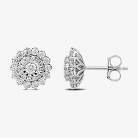 1 CT. T.W. Lab Grown White Diamond 10K Gold 11.1mm Stud Earrings