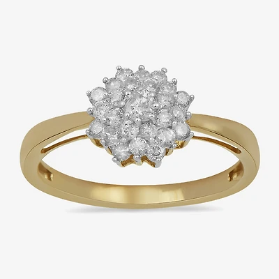 Womens / CT. T.W. Lab Grown White Diamond 10K Gold Cluster Cocktail Ring