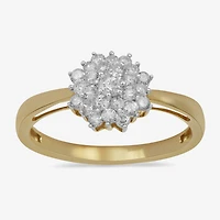 Womens / CT. T.W. Lab Grown White Diamond 10K Gold Cluster Cocktail Ring