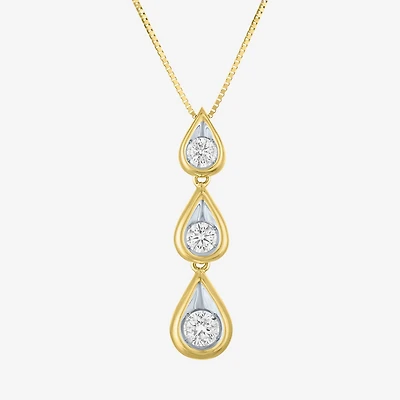 G-H / Si2-I1) Womens / CT. T.W. Lab Grown White Diamond 10K Gold Inch Pendant Necklace