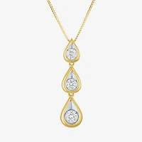G-H / Si2-I1) Womens / CT. T.W. Lab Grown White Diamond 10K Gold Inch Pendant Necklace