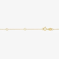 (Si2-I1/G-H) Womens Diamond Accent Lab Grown White Diamond 10K Gold Cross 18 Inch Pendant Necklace