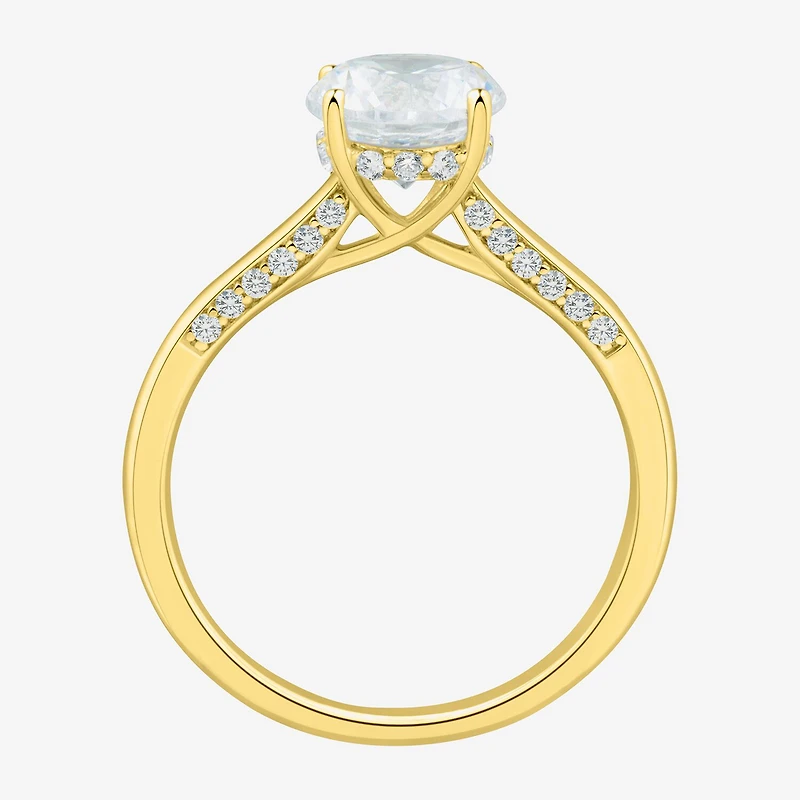 (H-I / Si1-Si2) Womens 1 3/4 CT. T.W. Lab Grown White Diamond 10K Gold Round Solitaire Engagement Ring
