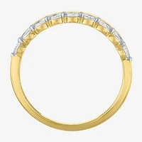 (G-H / Si2-I1) Womens 1/3 CT. T.W. Lab Grown White Diamond 10K Gold Anniversary Band
