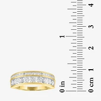 (G-H / Si-I1)) Womens 6.5MM 1 CT. T.W. Lab Grown White Diamond 10K Gold Anniversary Wedding Band