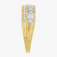 (G-H / Si-I1)) Womens 6.5MM 1 CT. T.W. Lab Grown White Diamond 10K Gold Anniversary Wedding Band