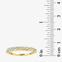 (G-H / Si2-I1) Womens 3MM 1/10 CT. T.W. Lab Grown White Diamond 10K Gold Anniversary Wedding Band