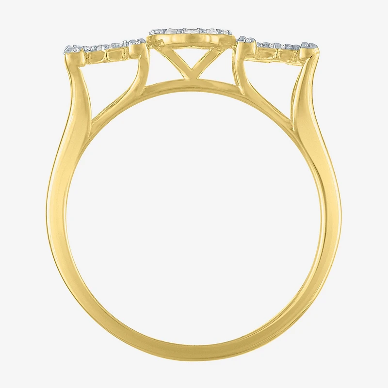 Diamond Addiction (G-H, Si2-I1) "Mom" Womens 1/4 CT. T.W. Lab Grown White 14K Gold Over Silver Sterling Band