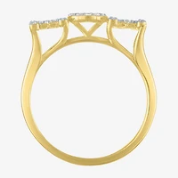 Diamond Addiction (G-H, Si2-I1) "Mom" Womens 1/4 CT. T.W. Lab Grown White 14K Gold Over Silver Sterling Band