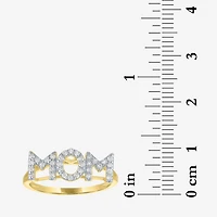 Diamond Addiction (G-H, Si2-I1) "Mom" Womens 1/4 CT. T.W. Lab Grown White 14K Gold Over Silver Sterling Band