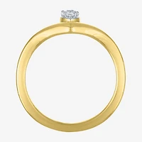 Diamond Addiction (G-H, Si2-I1) Womens 1/10 CT. T.W. Lab Grown White 14K Gold Over Silver Sterling Marquise Cocktail Ring
