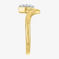 Diamond Addiction (G-H, Si2-I1) Womens 1/10 CT. T.W. Lab Grown White 14K Gold Over Silver Sterling Marquise Cocktail Ring