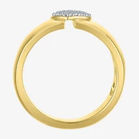 Diamond Addiction (G-H, Si2-I1) Womens 11M 1/10 CT. T.W. Lab Grown White 14K Gold Over Silver Sterling Heart Band