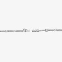 Womens 1/ CT. T.W. Lab Grown White Diamond Sterling Silver 7.25 Inch Tennis Bracelet