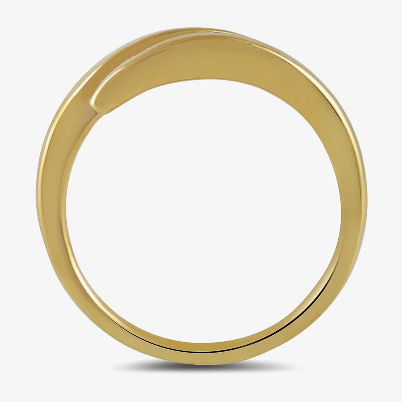 (F / Si1) Womens 1/4 CT. T.W. Lab Grown White Diamond Sterling Silver Crossover Cocktail Ring