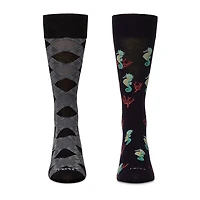 MeMoi Mens 2 Pair Crew Socks