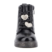 Olivia Miller Toddler Girls Space Case Flat Heel Lace Up Boots