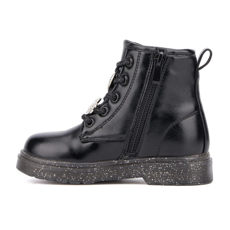 Olivia Miller Toddler Girls Space Case Flat Heel Lace Up Boots