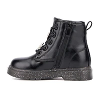 Olivia Miller Toddler Girls Space Case Flat Heel Lace Up Boots