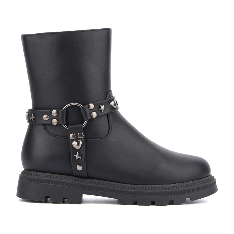 Olivia Miller Little & Big Kid Girls Harness Lug Flat Heel Chelsea Boots