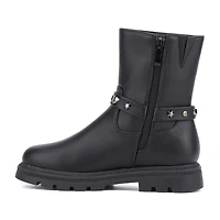 Olivia Miller Little & Big Kid Girls Harness Lug Flat Heel Chelsea Boots