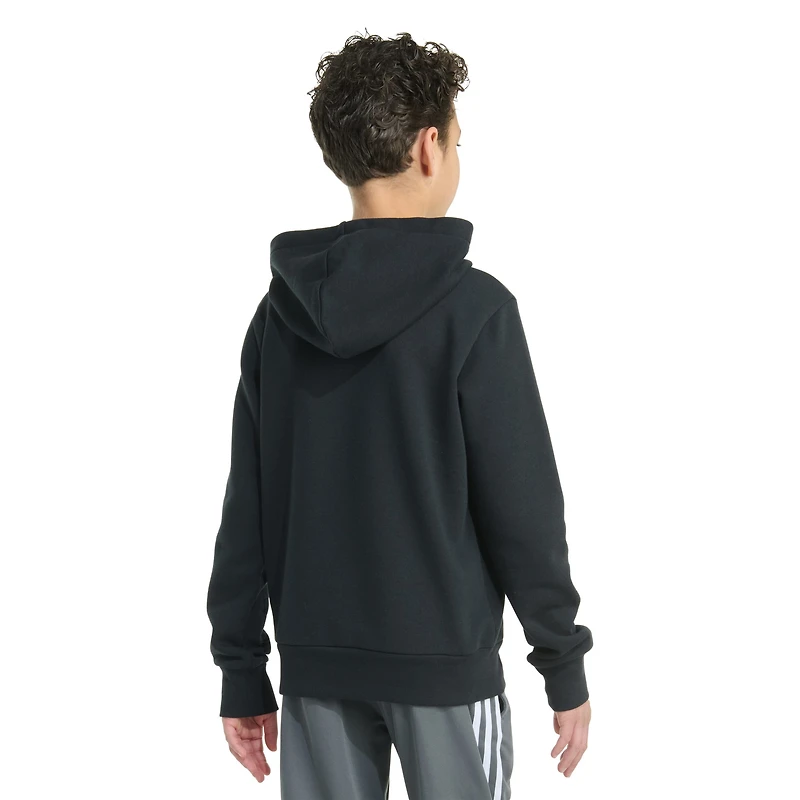 adidas Big Kid Boys Long Sleeve Embroidered Fleece Active Hoodie