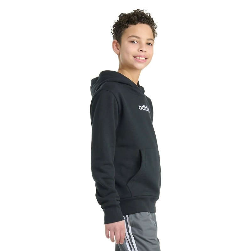 adidas Big Kid Boys Long Sleeve Embroidered Fleece Active Hoodie