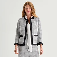 Black Label by Evan-Picone Tweed Womens Classic Fit Suit Jacket