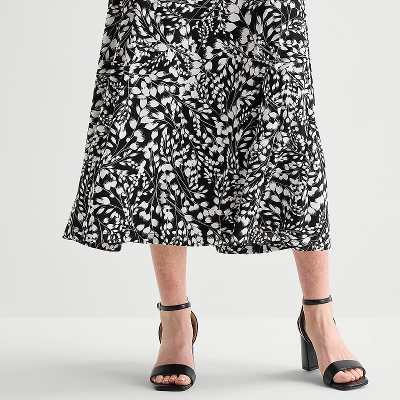 Black Label by Evan-Picone Womens High Rise Maxi Skirt