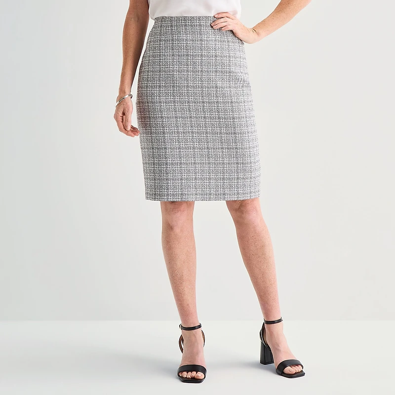 Black Label by Evan-Picone Tweed Womens Suit Skirt