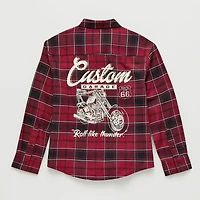 Thereabouts Little & Big Kid Boys Long Sleeve Cuffed Regular Fit Button-Down Shirt