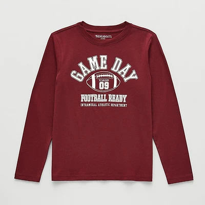 Thereabouts Little & Big Kid Boys Crew Neck Long Sleeve Regular Fit Graphic T-Shirt