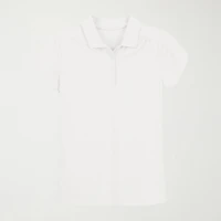 IZOD Performance Mesh Little & Big Kid Girls Short Sleeve Regular Fit Wrinkle Resistant Moisture Wicking Polo Shirt