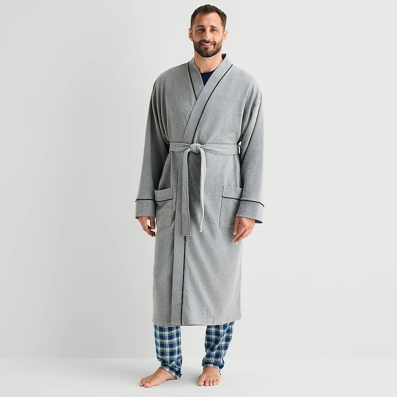 Stafford Waffle One Mens Long Sleeve Length Robe