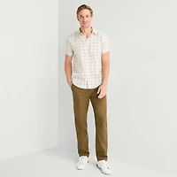 mutual weave Mens Short Sleeve Classic Fit Button-Down Shirt