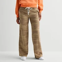 Arizona Womens Juniors Wide Leg Fleece Sweatpant