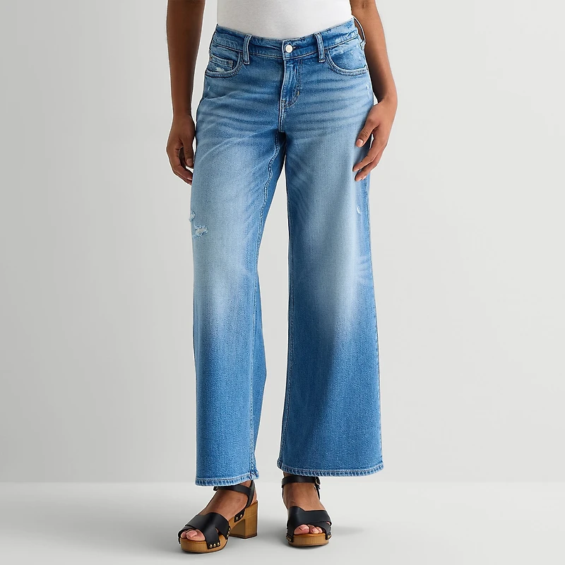 Arizona Curvy Womens Juniors Low Rise Baggy Fit Jean