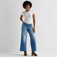 Arizona Curvy Womens Juniors Low Rise Baggy Fit Jean