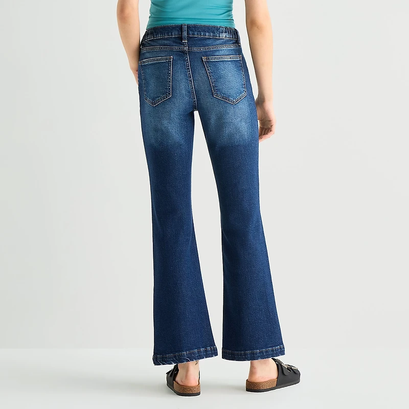 Arizona Curvy Womens Juniors High Rise Bootcut Jean