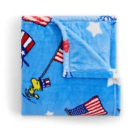Peanuts Star Spangled Throw Peanuts Snoopy Washable Lightweight Throw
