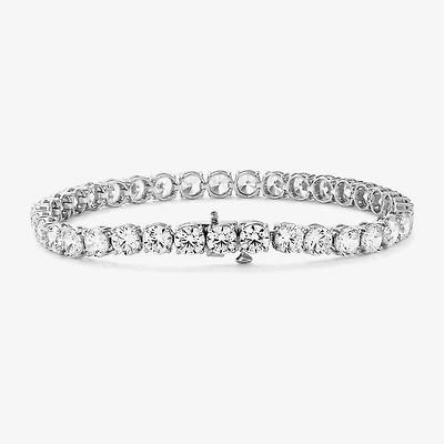 (F / Si2) Womens 15 Ct. T.W. Lab Grown White Diamond 10K Gold 7.25 Inch Tennis Bracelet