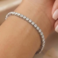 F / Si2) Womens Ct. T.W. Lab Grown White Diamond 10K Gold Inch Tennis Bracelet