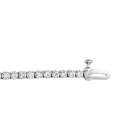 (F / Si2) Womens 3 CT. T.W. Lab Grown White Diamond 10K Gold 8 Inch Tennis Bracelet